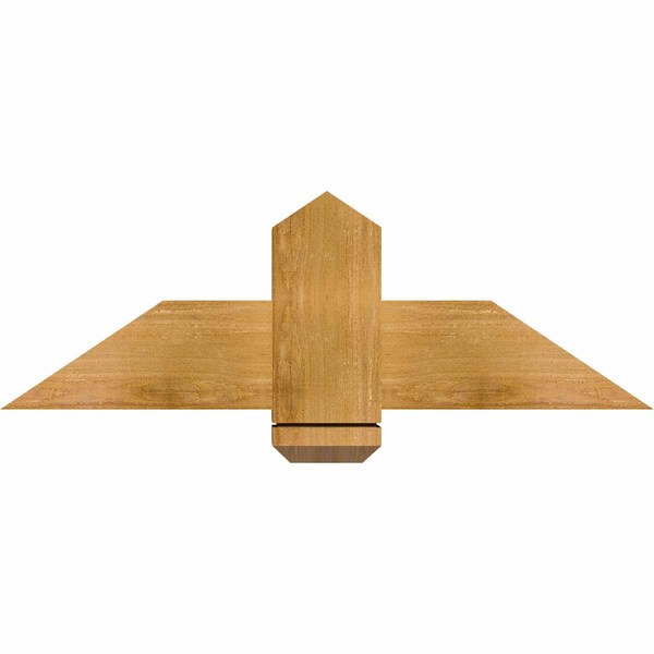 Ekena Millwork Eugene Rough Sawn Timber Gable Bracket, Western Red Cedar, 36"W x 12"H x 4"D x 6"F, 8/12 Pitch GBW036X12X0406EUG00RWR - main